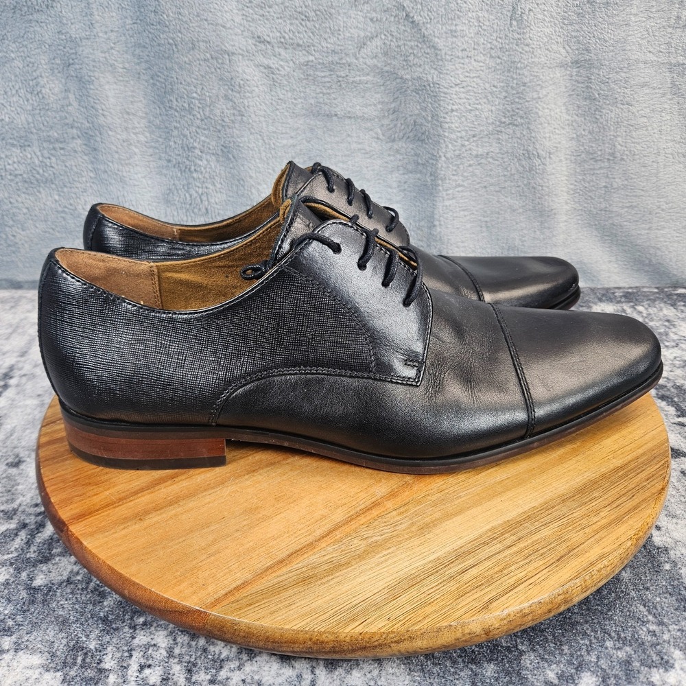 Florsheim Postino Black Leather Cap Toe Oxford Dress Shoes Mens 10.5 D 11910-001